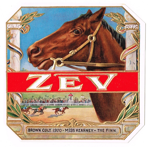 Red Cloud Native American Indian on horse original outer cigar box label