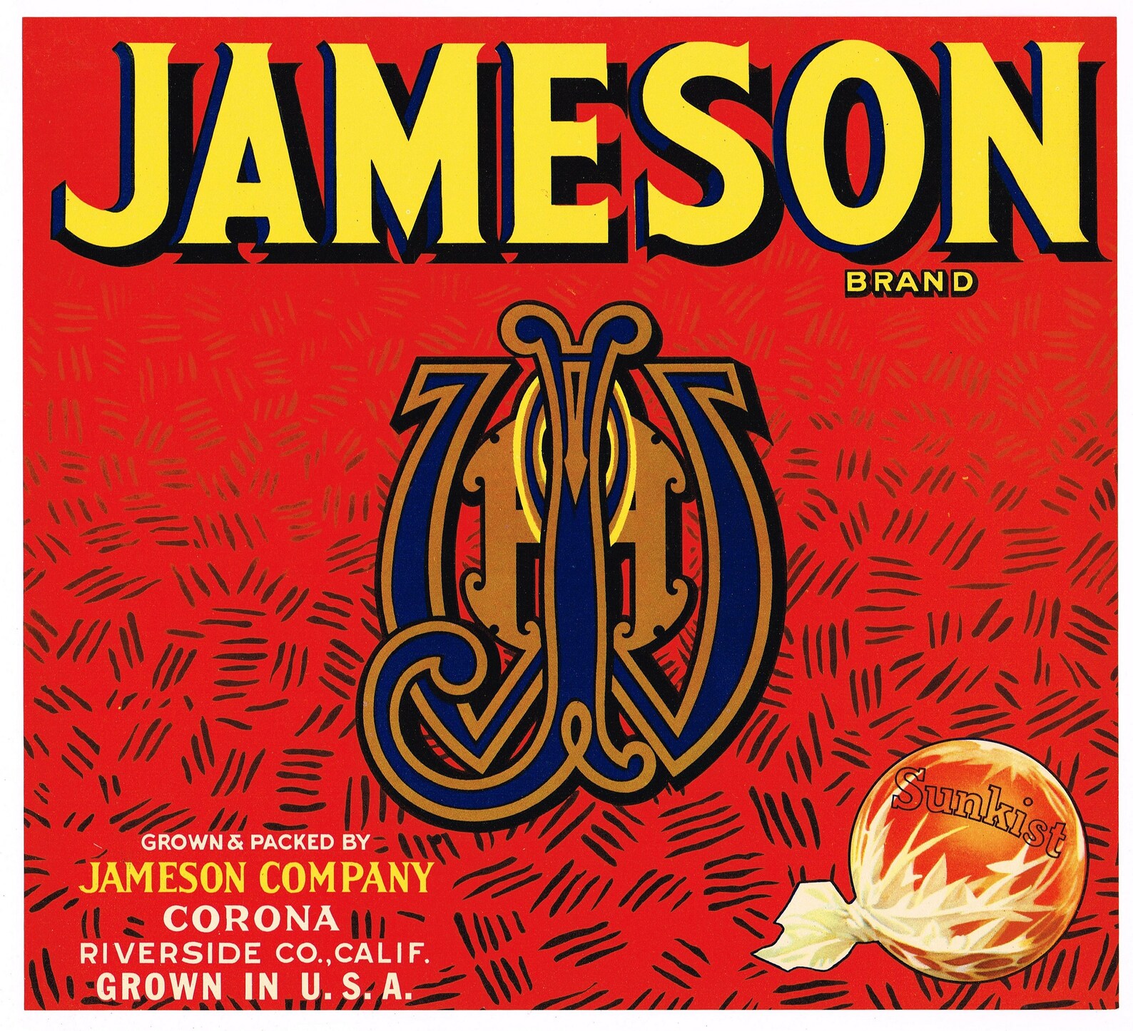 Original Orange Crate Label Riverside County California Corona | Etsy