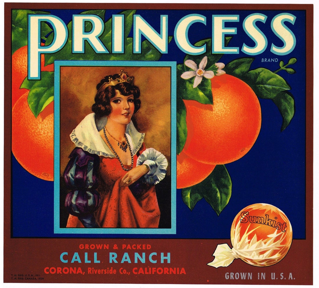 Pomona Morning Glory Orange Crate Label Art Print - Vintage Citrus