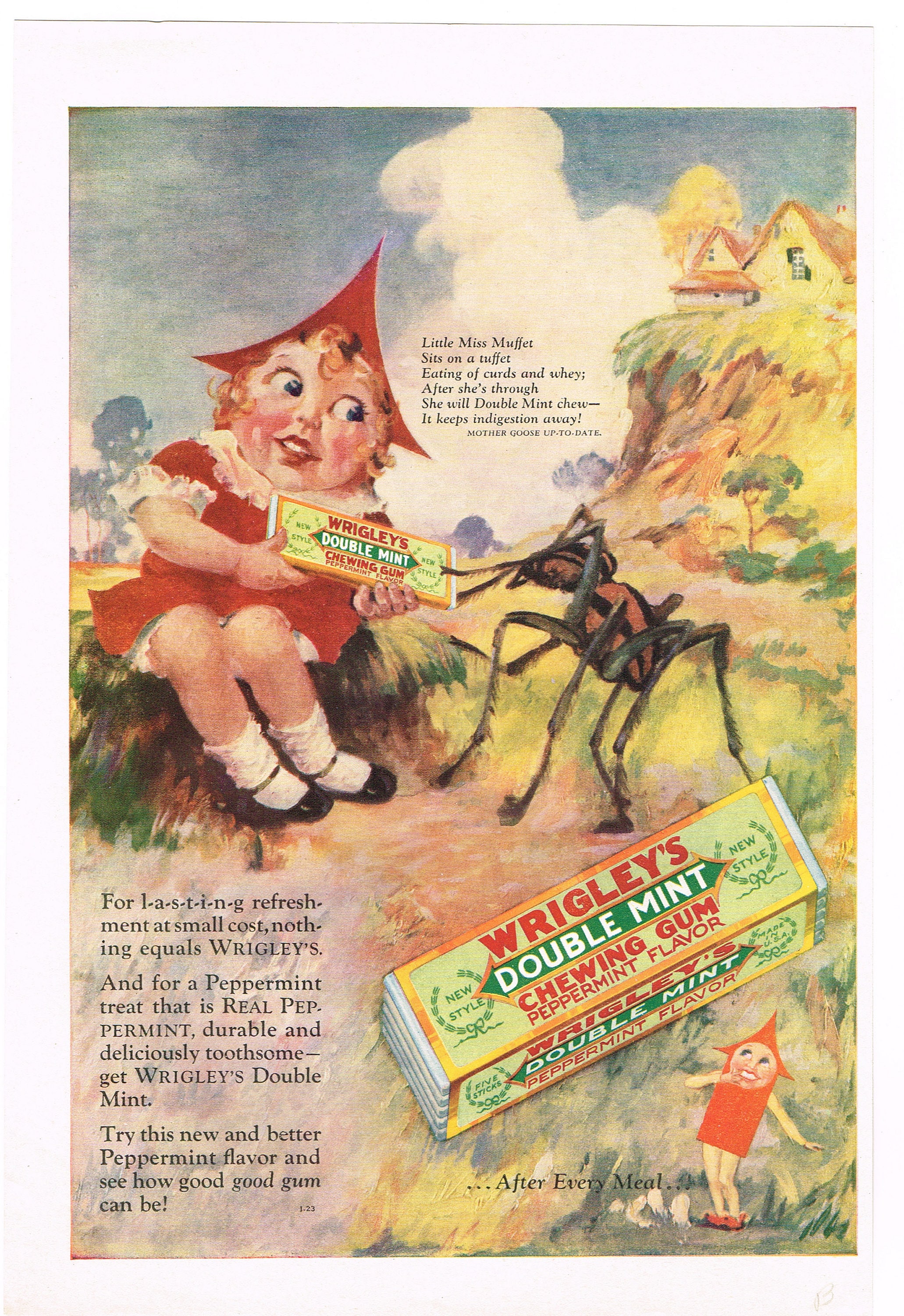 Original Vintage 1928 Magazine Ad Wrigley's Gum Nursery - Etsy