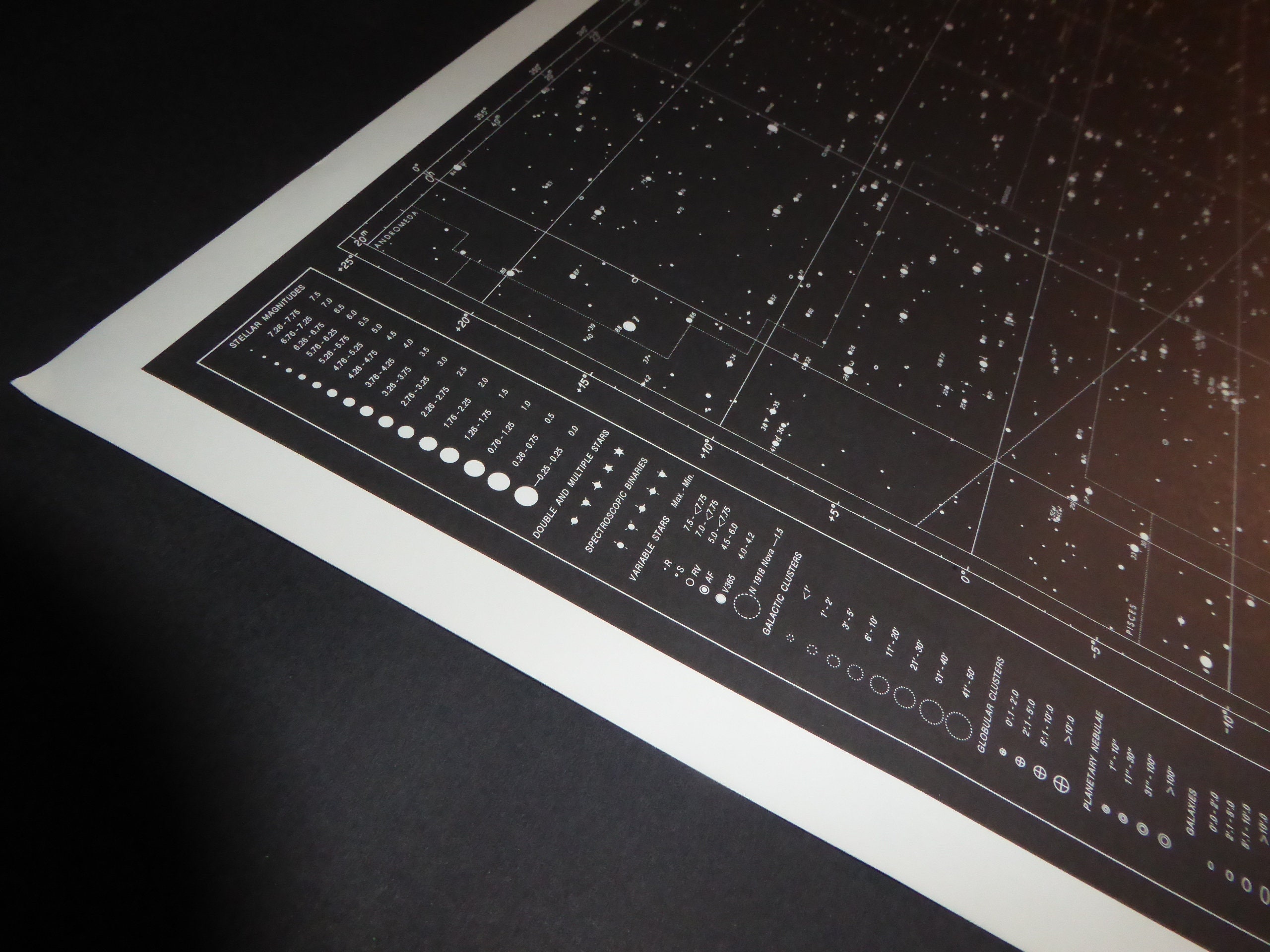 Vintage Astronomy Original Print Star Chart Map 1962 Celestial Space ...