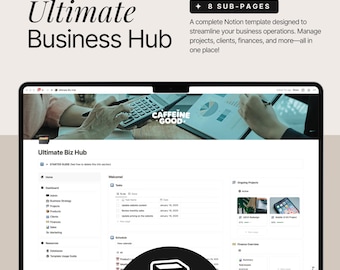 Notion Ultimate Business Hub Template, Business Strategy Planner (Digital Download)