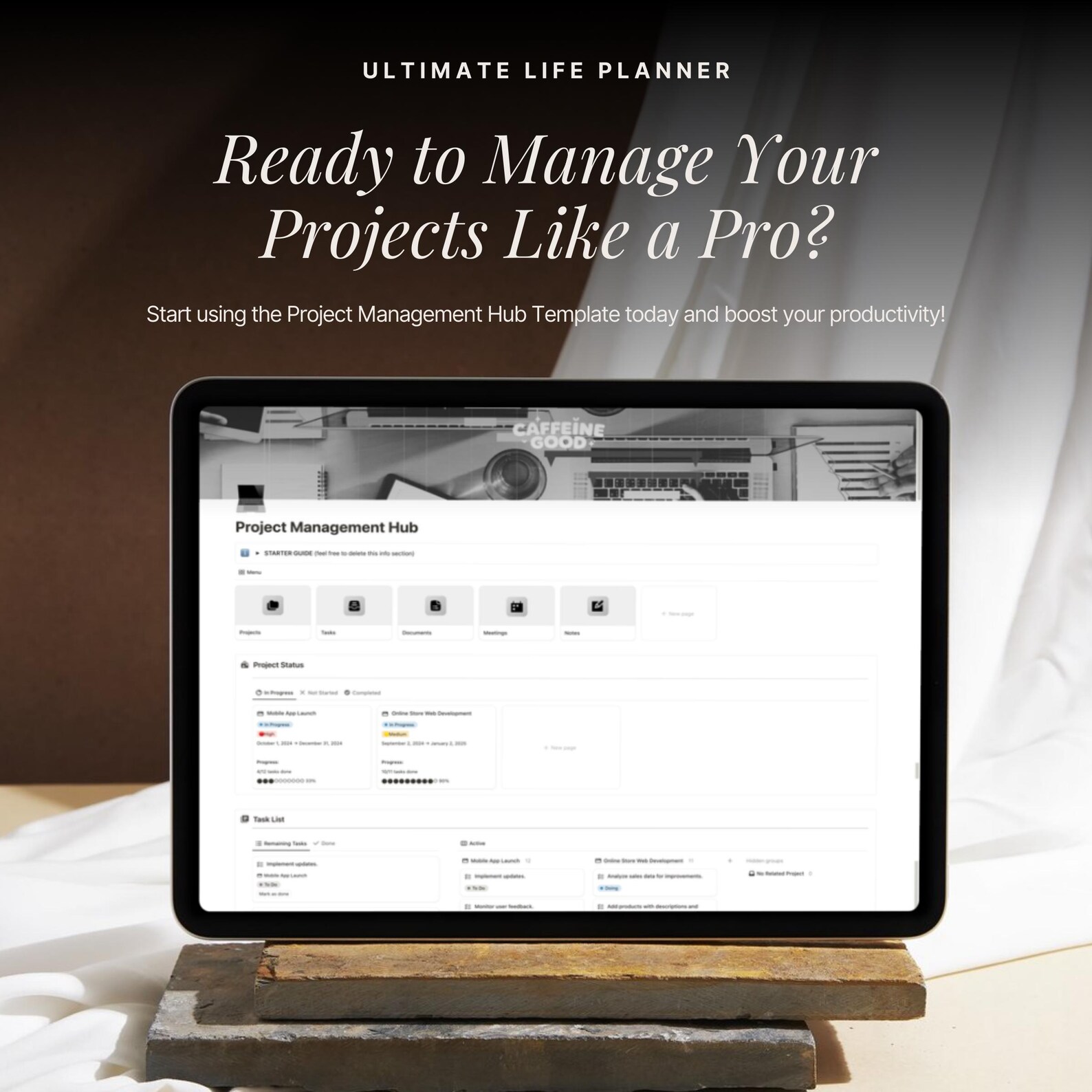 Notion Project Management Hub Template, Client Dashboard (digital ...