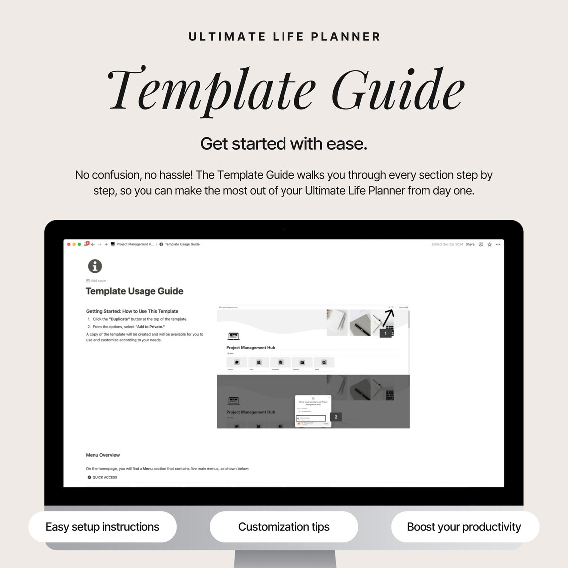 Notion Project Management Hub Template, Client Dashboard (digital ...