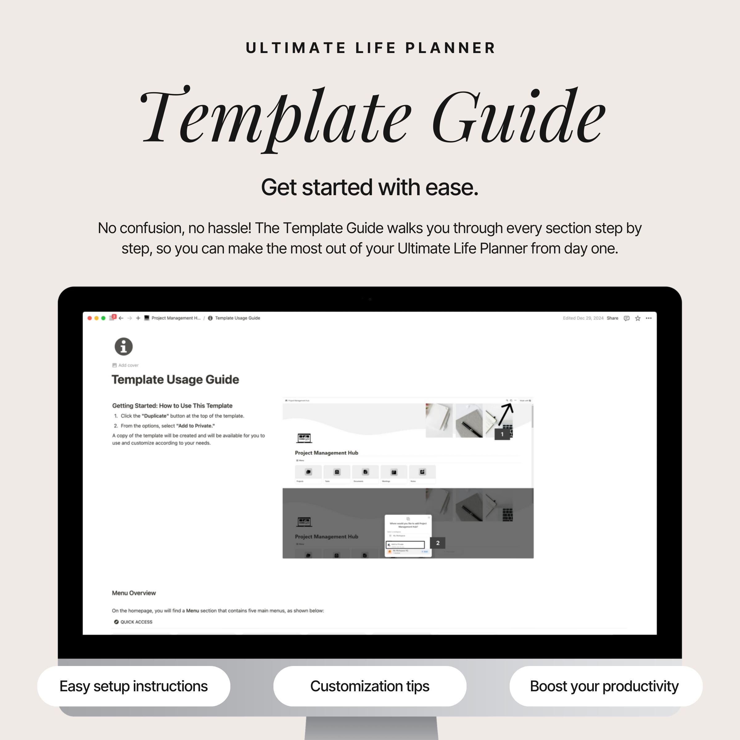 Notion Project Management Hub Template, Client Dashboard (digital ...