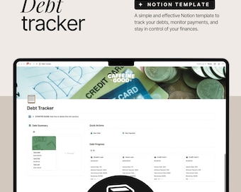 Notion Debt Tracker Template, Loan Management (Digital Download)