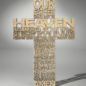 The Lord&#39;s Prayer Cross (wooden)