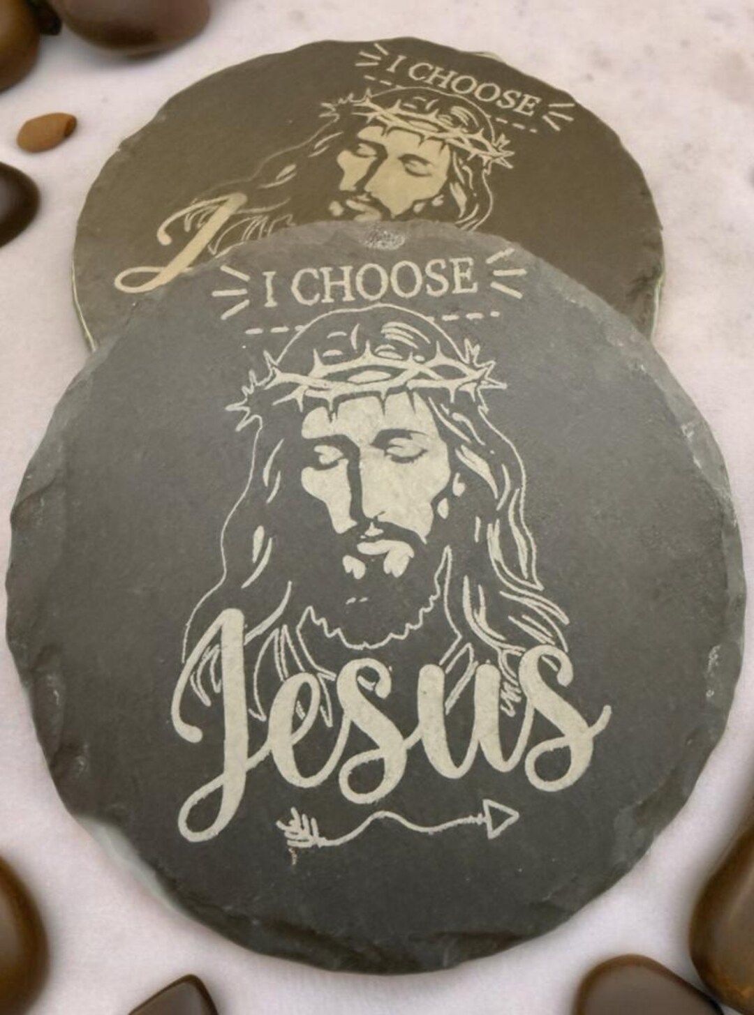 Jesus (I Choose Jesus) Slate Coasters - Etsy