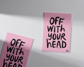 Alice in Wonderland Print: Funky Pink Typography (Digital Download)