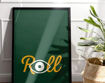 Eye Roll Funky Art Print: Teen Girl Decor (Digital Download)