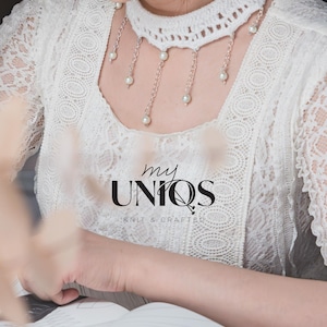 Handmade Crochet Lace Pearl Choker Necklace