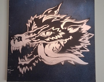 Stencil di lupo cromato