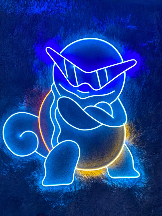 Squirtle Neon Sign Squirtle Wall Decorbirthday Gift Neon - Etsy
