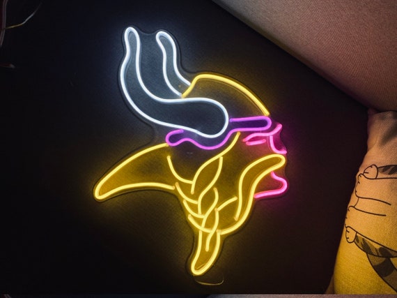 Vikings Neon Sign Custom Neon Sign Football Neon Sign Wall - Etsy