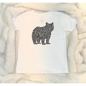 Charming Polka Dot Bear Toddler Shirt - Playful Tee for Little Animal Lovers