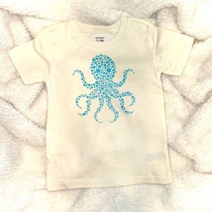 Playful Polka Dot Octopus Toddler Shirt – Cute Tee for Little Ocean Lovers