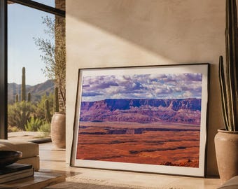 Grand Canyon Desert Landscape Print | Southwest Wall Art | Fine Art Photography | Red Rock Mountains