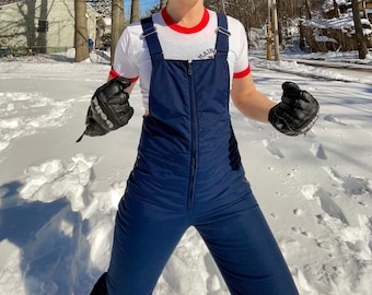 Vintage snow pants / overalls 80s M