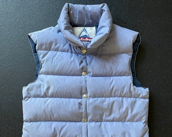 Vintage ‘80s faded blue puffer vest XS