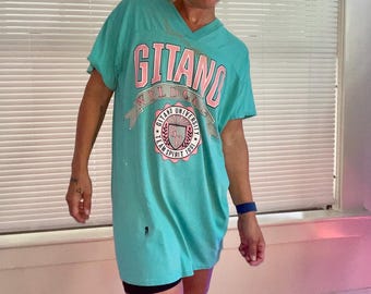 Vintage trashed GITANO pajama tee 1991