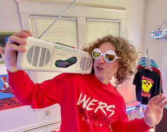 Vintage long sleeve cotton radio station tee