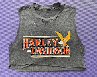Vintage distressed ‘80s Harley crop