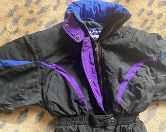 Vintage 80s batwing snowsuit SM
