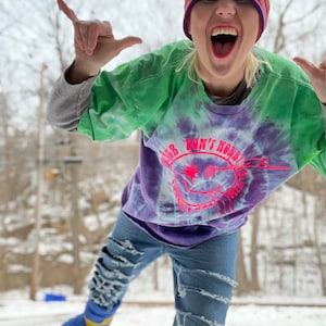 Zure smiley op vintage tie-dye (JELLYFISH PARTY PAARS)