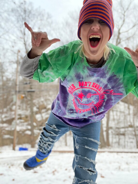 Acid Smiley on Vintage Tie-Dye (JELLYFISH PARTY PU