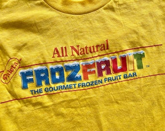 vintage ‘80s Frozfruit yellow fitted tee