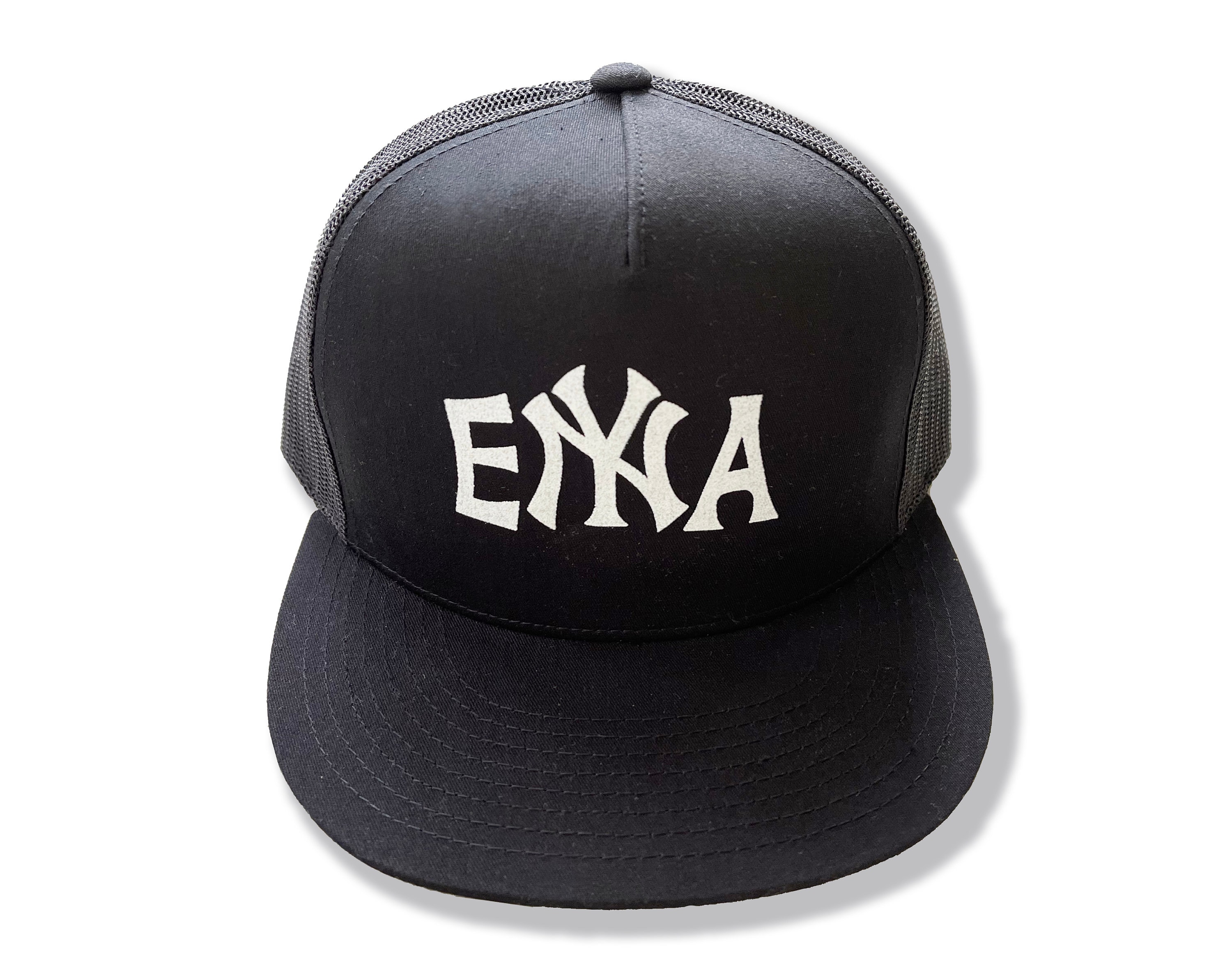 Enya Hat: Black Baseball Cap With White Print - Etsy