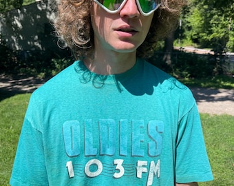 Vintage distressed OLDIES tee 80s