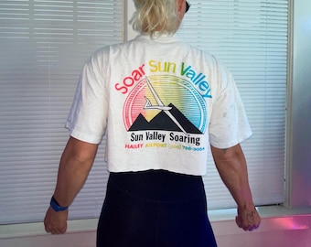 Vintage Sun Valley Glider cropped tee 80s