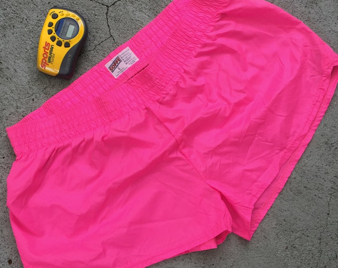 80s Hot Pink Athletic Shorts Etsy