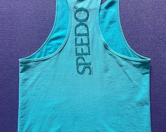 Vintage teal 1993 SPEEDO racer back tank