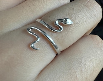 Zilveren slangenring