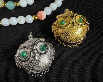 Uil-medaillonhanger • 925 sterlingzilver, kerstcadeau