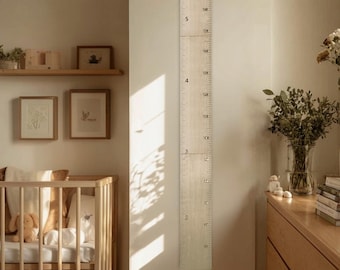 Personalized Wooden Growth Chart Ruler: Kids Height Tracker, Baby Keepsake