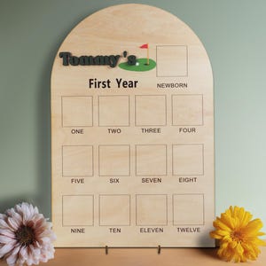 Erstes Jahr Fotoboard: Personalisierte Meilenstein Anzeige zum 1
