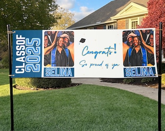 Personalized Yard Banner, Class of 2026, Graduation Banner, College Sign, College Garden Flag, Graduation Party, College Admitted Gift