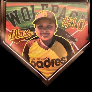 12 Baseball little league pennants