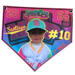 12 Baseball little league pennants