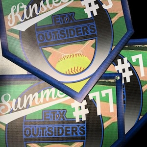 12 Softball little league pennants