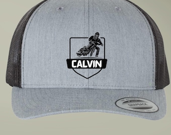Casquette de motocross avec nom personnalisé, cadeau personnalisé pour maman moto, cadeau de papa moto, casquette de pilote de moto cross personnalisée
