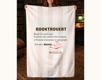 Booktrovert Decke | Nur noch ein Kapitel Minky Decke | Kuschelige Lesedecke für Buchliebhaber | Geschenk für Leser | Bücherwurm