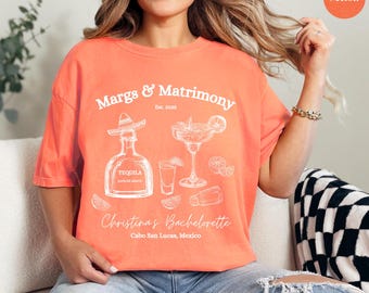 Personalized Margs and Matrimony Bachelorette Shirt, Margs and Matrimony, Bachelorette Shirt, Bach Sweatshirt, Girls Trip Sweatshirt
