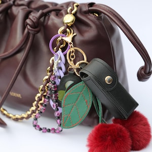The Cutest Handbag Accessory, Tassel, The Perfect Gift Idea, Gifts for her, Bag Charms for Handbags, Keychain, Handmade, Cherry Keyring