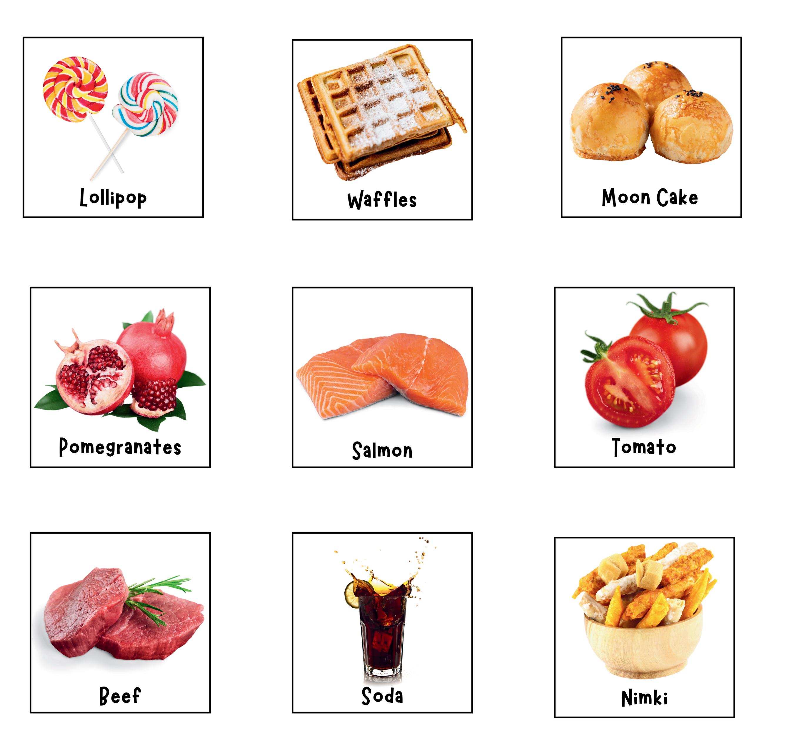 100 Food Flash Cards|pre-school Flashcards| Fruit and Vegetables ...