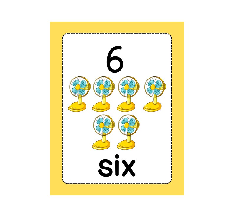1-20 Numbers Flash Cards, Preschool Counting Flash Cards, , Printable ...