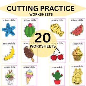 Cutting Scissor Skills|Cutting  Practice for Kid| fine motor practice| montessori & homeschool practice|cutting strips|preschool printable